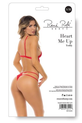Ženski body u crvenoj boji Rene Rofe  7550024RED SM-2